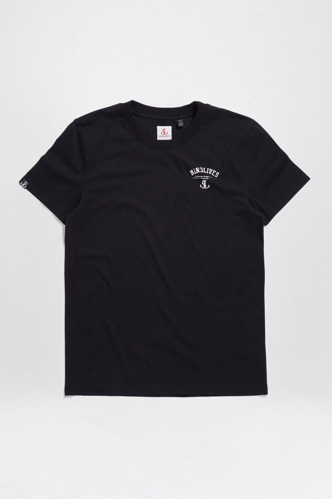 Low Profile Black Printed Tee - LA Inspired Crew Neck T-Shirt