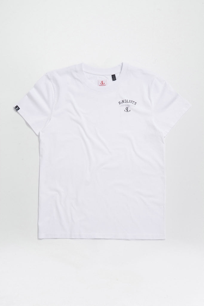 Low Profile White Printed Tee - LA Inspired Crew Neck T-Shirt