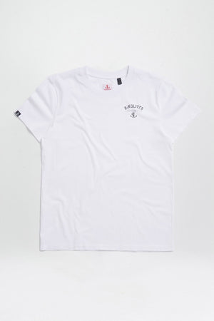 Low Profile White Printed Tee - LA Inspired Crew Neck T-Shirt