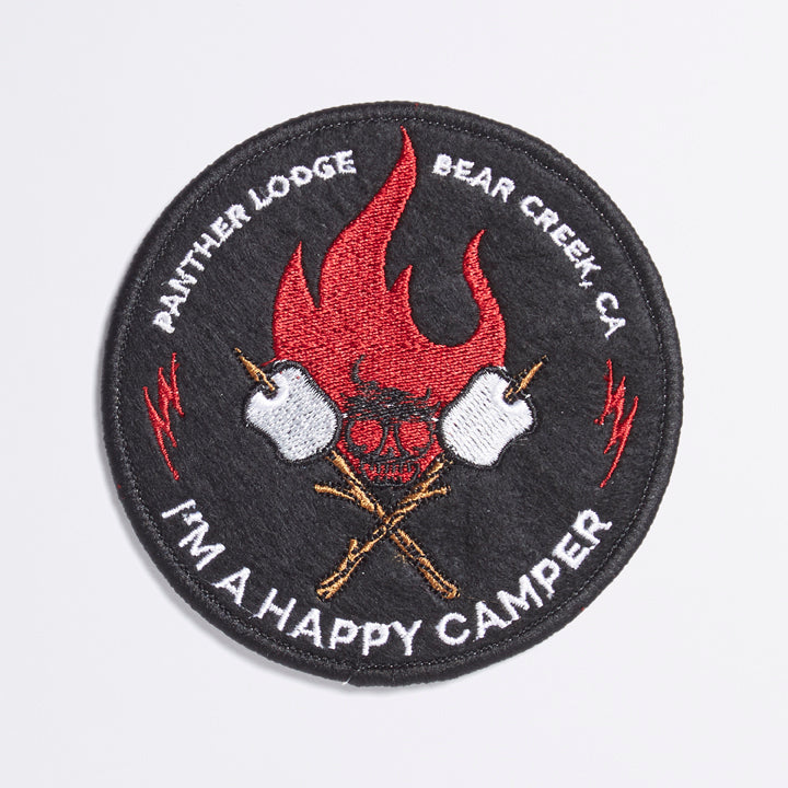 Limited Edition Happy Camper Badge - Velcro Embroidered Badge