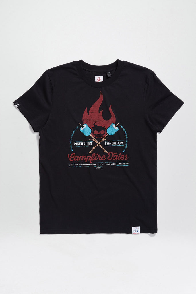 Fire Custom Printed Tee - Premium Crew Neck Black T-shirt