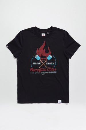 Fire Custom Printed Tee - Premium Crew Neck Black T-shirt